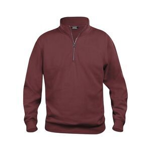 Clique Unisex Adult Basic Half Zip Sweatshirt / Burgundy
